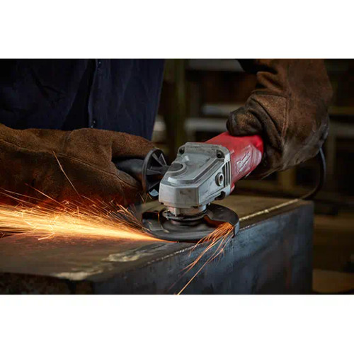 11 Amp Corded 4-1/2 in. Small Angle Grinder Paddle Lock-On