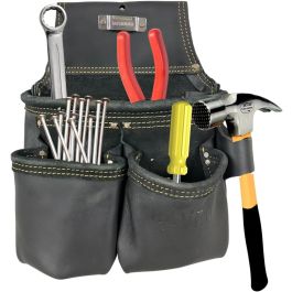 RAVEN Pouch Framer's Professional Heavy Duty Tool Pouch To Grain Oil Tanned Leather