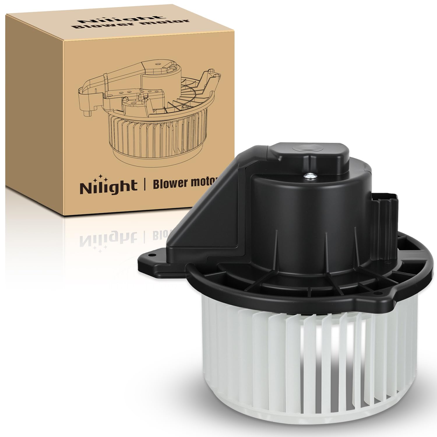 AC Heater Blower Motor with Fan for Dodge Ram 1500 2500 3500 2002 2003 2004 2005 2006 2007 2008, Jeep Grand Cherokee 2002-2004 - Replaces 700012, PM9198, 5012701AB, 5096255AA, 5096256AA