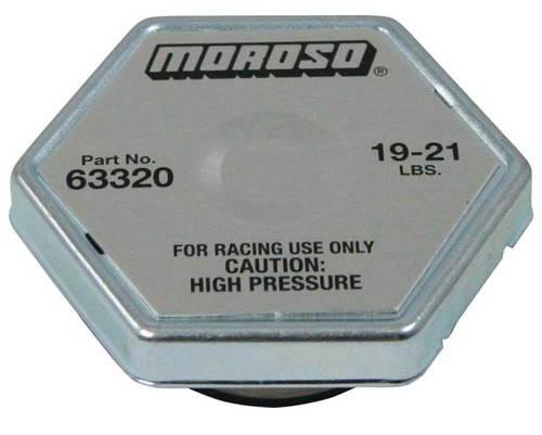 Moroso 63320 Racing Radiator Cap - 19-21 psi - Hex Head - Standard Size