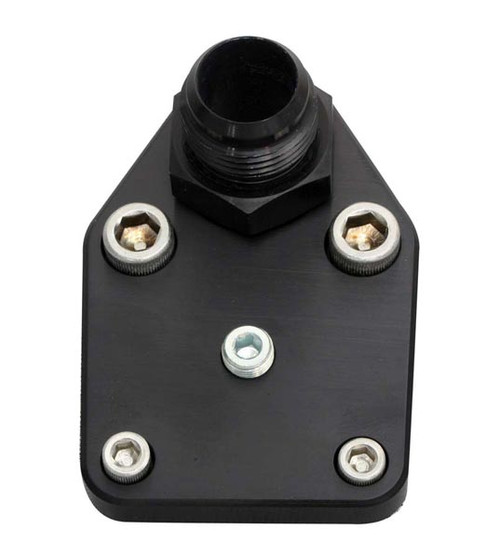 Moroso 65397 Fuel Pump Block Off Plate/Equalizing Plate SBC - Black - 12AN Male