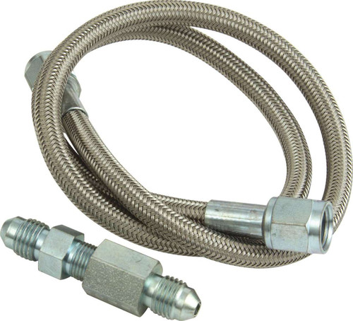 QuickCar 61-71048 Pressure Gauge Line Kit - 4AN - 48" Long - PTFE - SS Braided