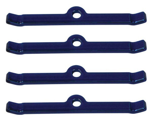 Moroso 68506 Valve Cover Hold Down Tabs - Small Block Chevy - Blue - Set of 4