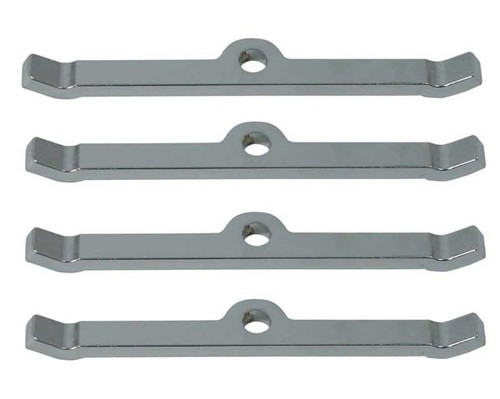 Moroso 68510 Valve Cover Hold Down Tabs - Small Block Chevy - Chrome - Set of 4