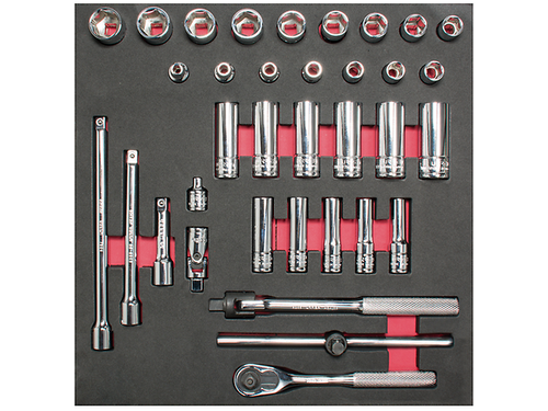 URREA 35 pc 3/8" DRIVE SOCKET SETS WITH ACCESSORIES #CH202