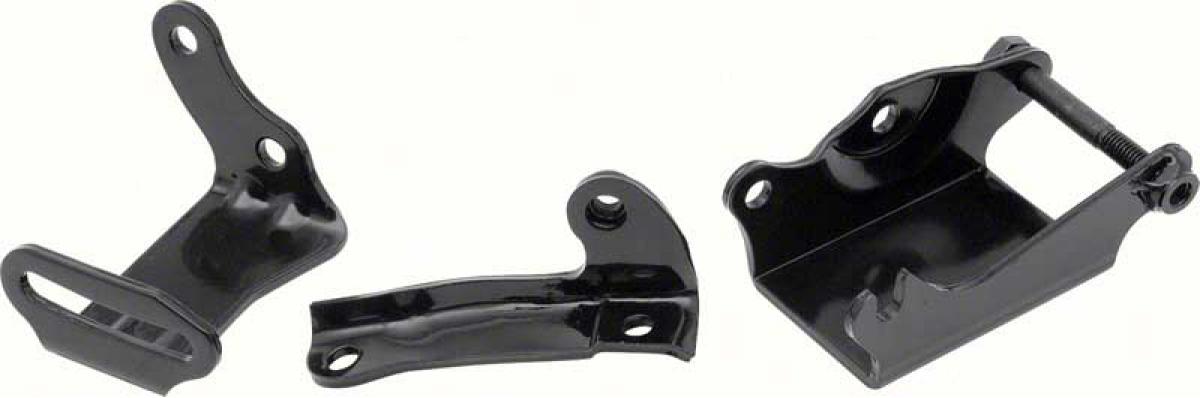 1969 Camaro, Chevelle, El Camino, Impala, Nova, Power Steering Bracket Set, Big Block, 396, 427, with Long Water Pump, 3 piece set
