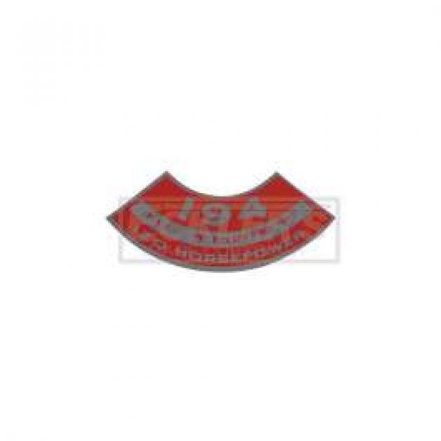 El Camino Air Cleaner Decal Inline 6, 194 Hi-Thrift, 120 HP, 1964-1966