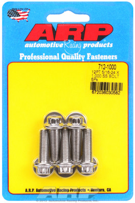 ARP 712-1000 Stainless Steel Bolts 12 Point Head - 5/16"-24 - 1.000" UHL 5 Pack