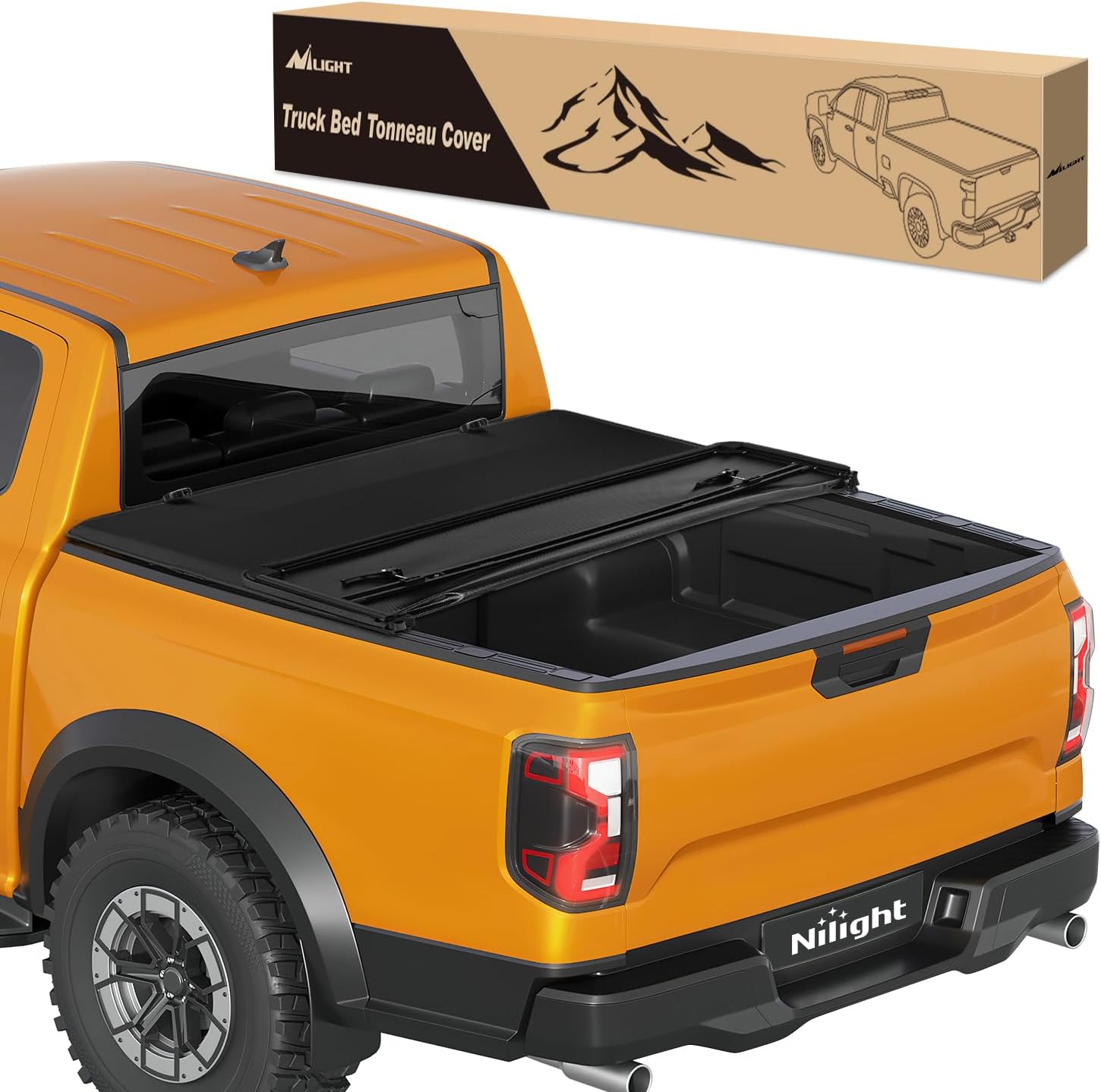 Soft Tri-fold Truck Bed Tonneau Cover Fits for 2019 2020 2021 2022 2023 2024 2025 2026 Ford Ranger-5ft