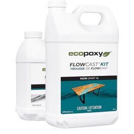 EcoPoxy FlowCast 6L Kit Epoxy Resin for Large Casting - Bio-Based, UV Stable -Casting Resin for Crafts
