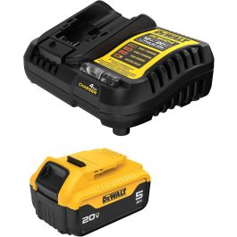 DeWalt 20V MAX XR 5Ah Battery and Charger