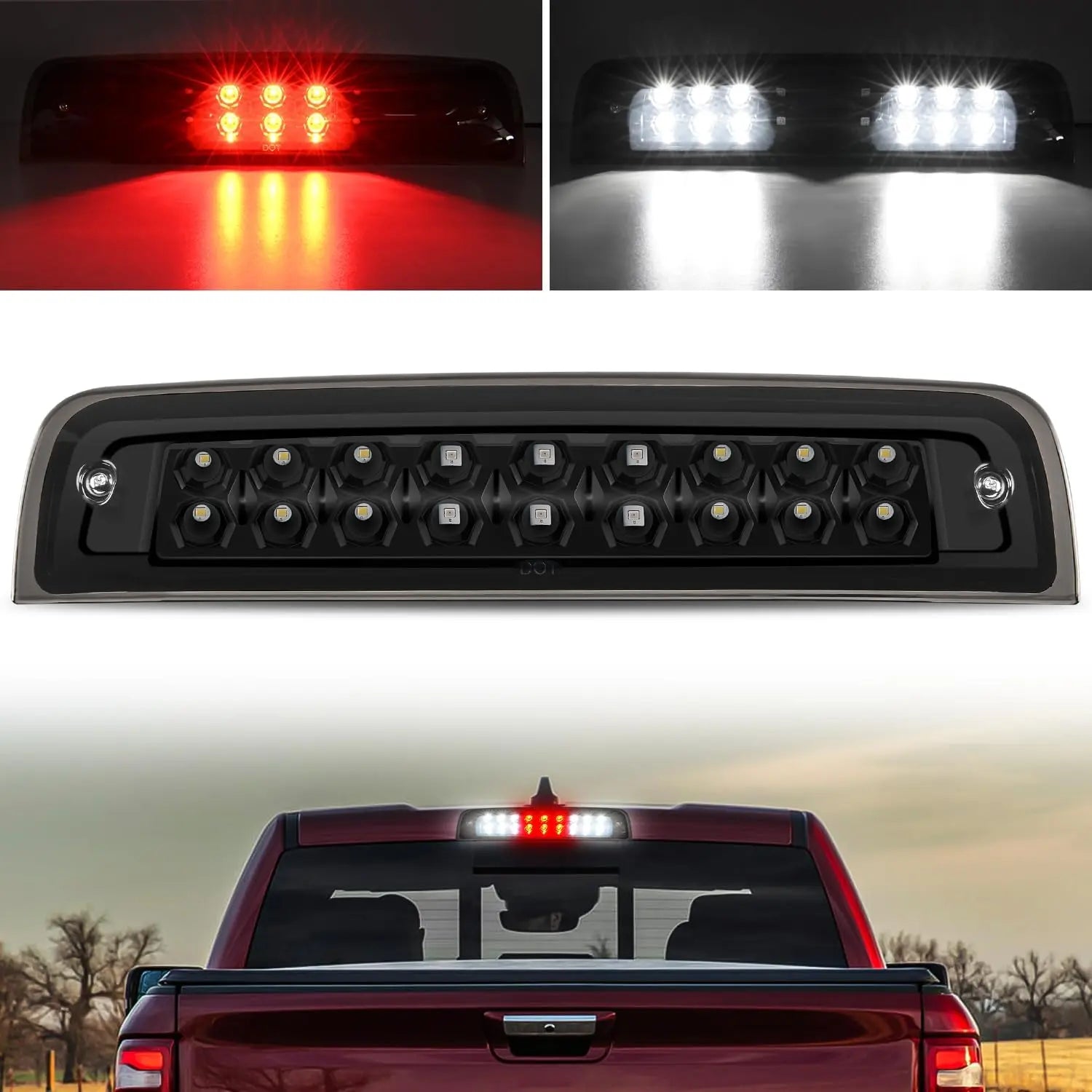 2009 2010 2011 2012 2013 2014 2015 2016 2017 Dodge Ram 1500 2500; 2010 2011 2012 2013 2014 2015 2016 2017 RAM 3500 Third Brake Light