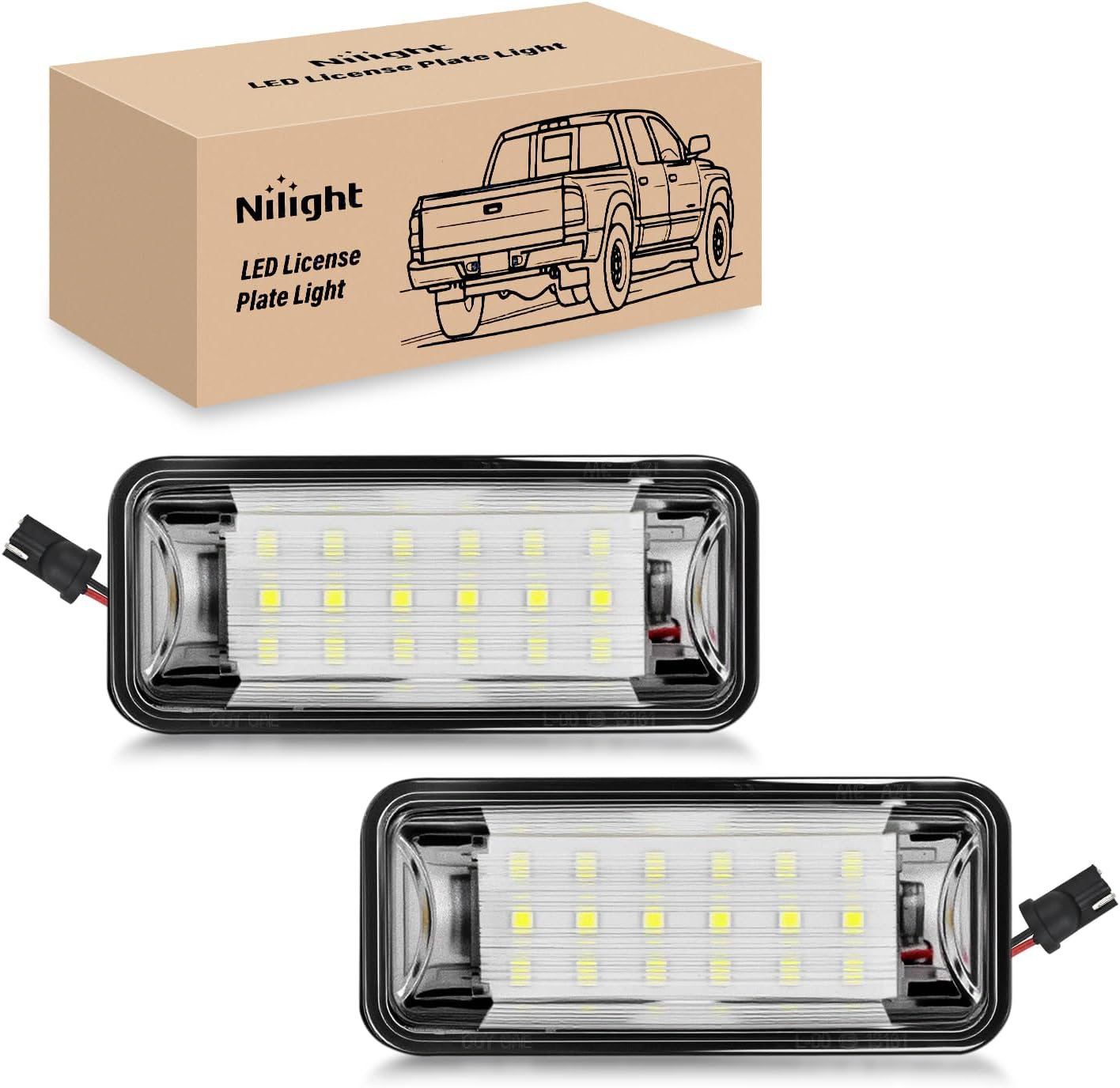 License Plate Lights Compatible with 2012 2013 2014 2015 2016 2017 2018 2019 2020 TOYOTA 86 with Black housing 6000K White 2PCS Pack