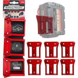 StealthMounts Battery Mounts for Milwaukee M18 -6pk