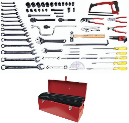 URREA 68 pc railroad maintenance industrial sets with toolbox #98121