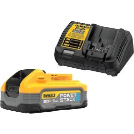 DeWalt Powerstack 20V MAX Battery Starter Kit, Rechargeable, 5Ah