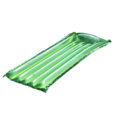 72″ Inflatable Green Reflective Sun Tanner Pool Float with Cushioned Air Tubes