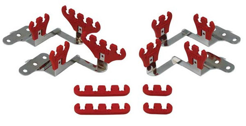 Moroso 72141 Small Block Chevy Wire Loom Kit for Centerbolt Heads - Red - 7-9mm