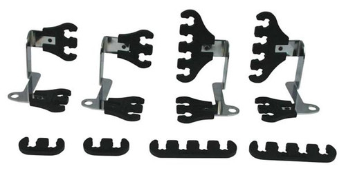 Moroso 72174 Small Block Chevy Spark Plug Wire Super Loom Kit - Black/Chrome