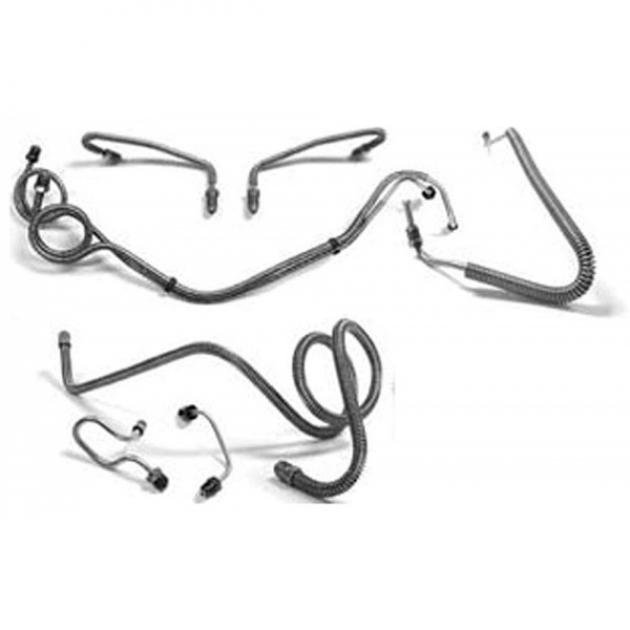 El Camino Full Brake Line Set, Power Disc, OE Steel, 1973-1975