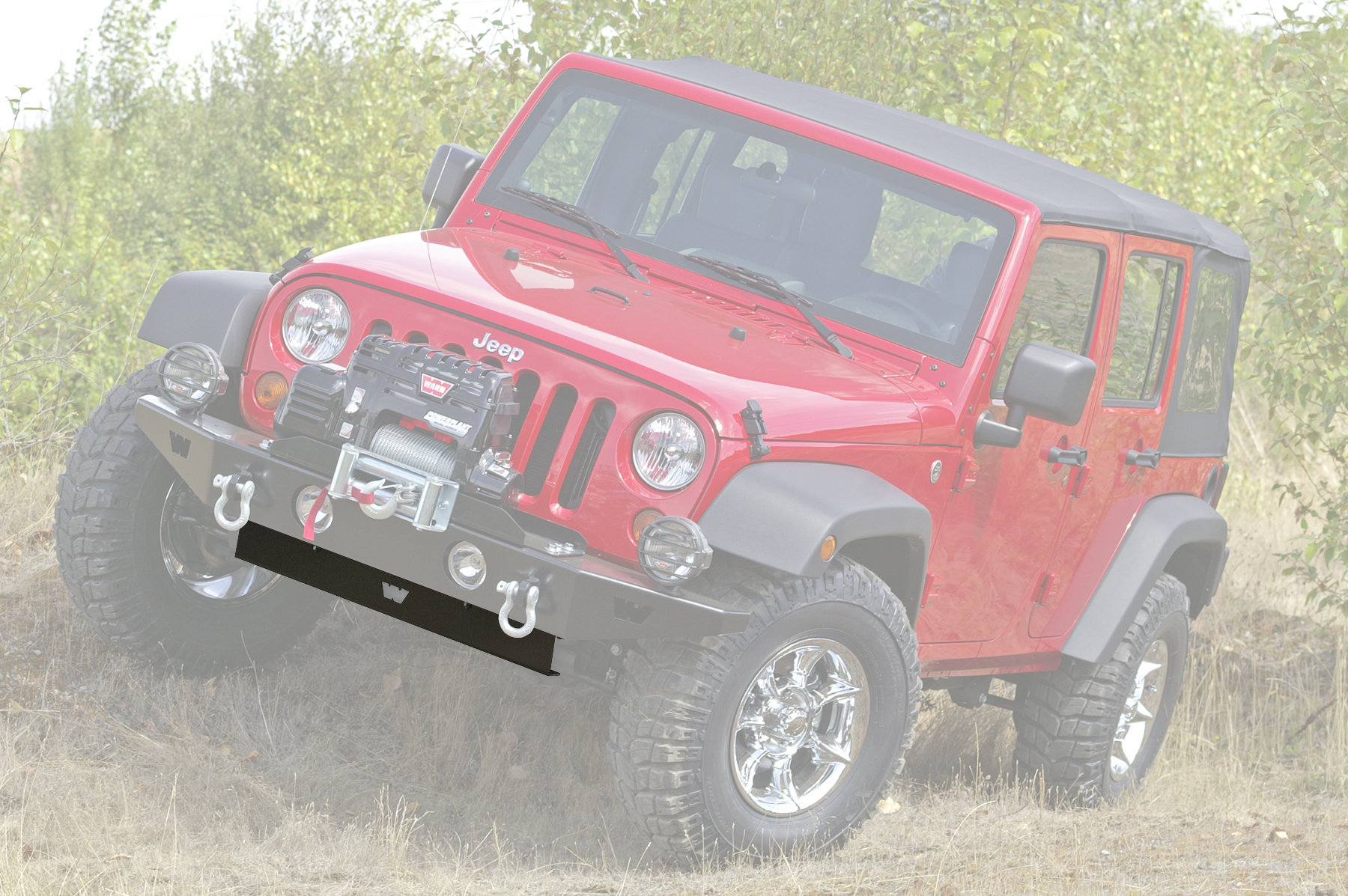 WARN 74570 Blocker Beam Skid Plate for 07-18 Jeep Wrangler JK with Warn Rock Crawler Front Bumper