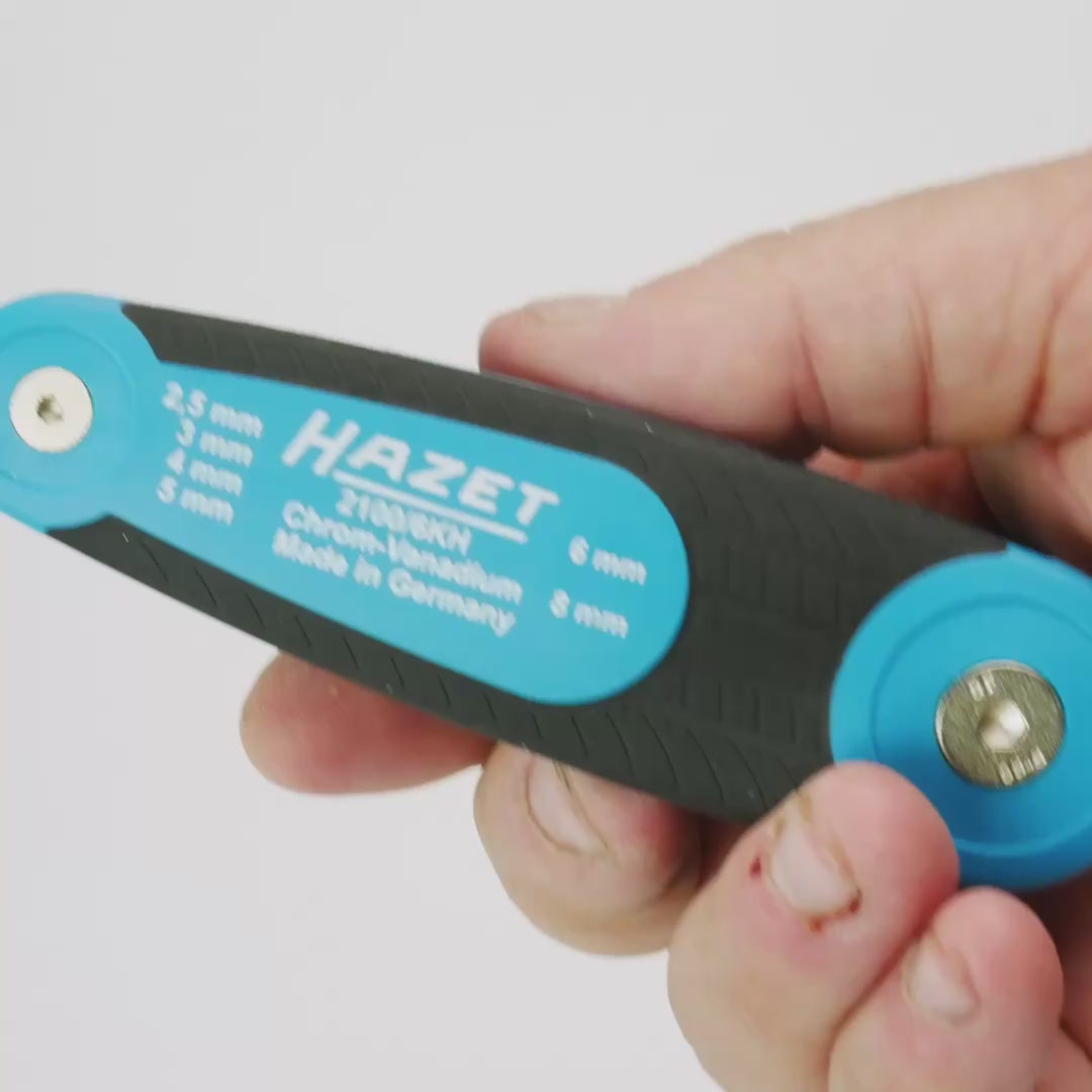 Hazet 2100/6 KH Hex Metric L-key Fold Up Set 2.5 - 8mm