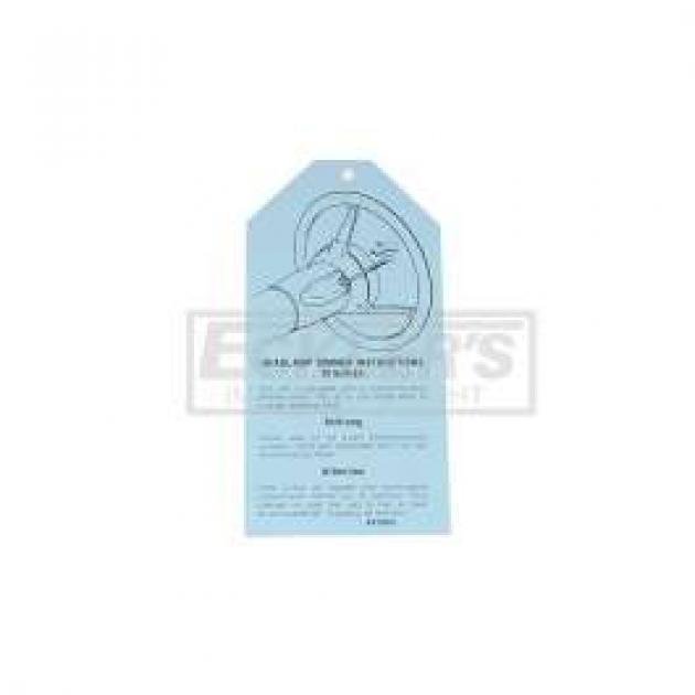 El Camino Interior Headlight Dimmer Tag, El Camino Or GMC Sprint, 1976-1977