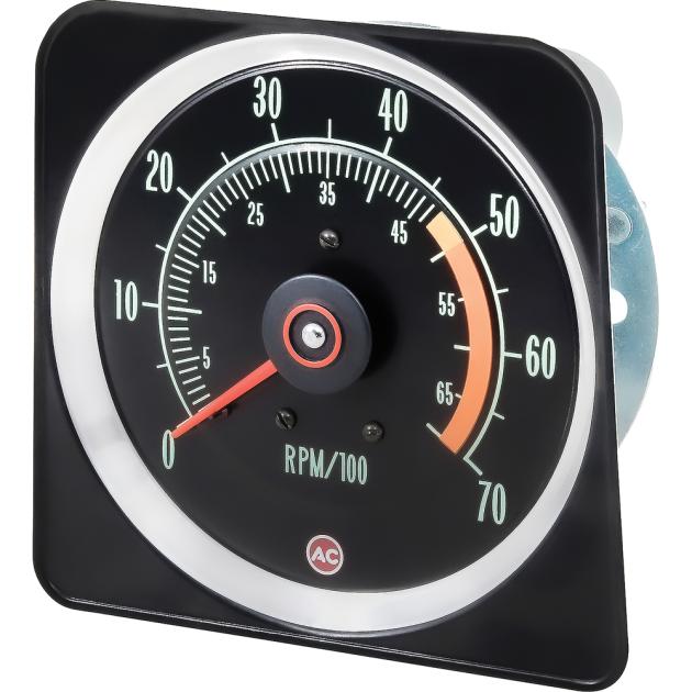 1969 Camaro Tachometer, SS-350, 5000 Red Line, 5" x 7", GM Licensed