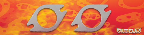 Remflex 8024 Exhaust Collector Gaskets - 2-Bolt Flange - 2.25" Diameter - Pair