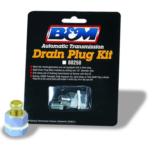 B&M 80250 Drain Plug Kit Transmission Oil Pan Drain Plug