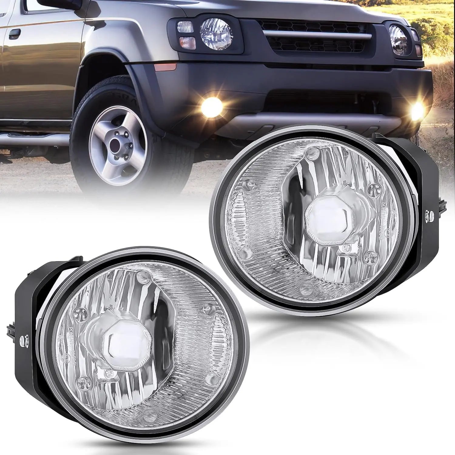 2000 2001 Nissan Maxima 2000 2001 2002 2003 Sentra Frontier 2002 2003 2004 Xterra Fog Light Assembly Clear Lens