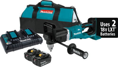 36V (18V X2) LXT™ Brushless 1/2" Right Angle Drill Kit (5.0Ah), Ergonomically designed, XAD03PT