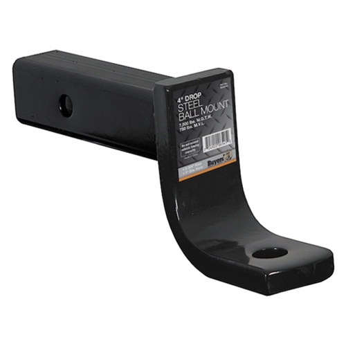 Buyers Products 2 Inch Ball Mount With 4 Inch Drop x 8 Inch Long Tube Black - 1803010