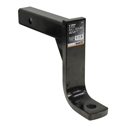 Buyers Products 2 Inch Ball Mount With 8 Inch Drop x 10 Inch Long Tube Black - 1803017