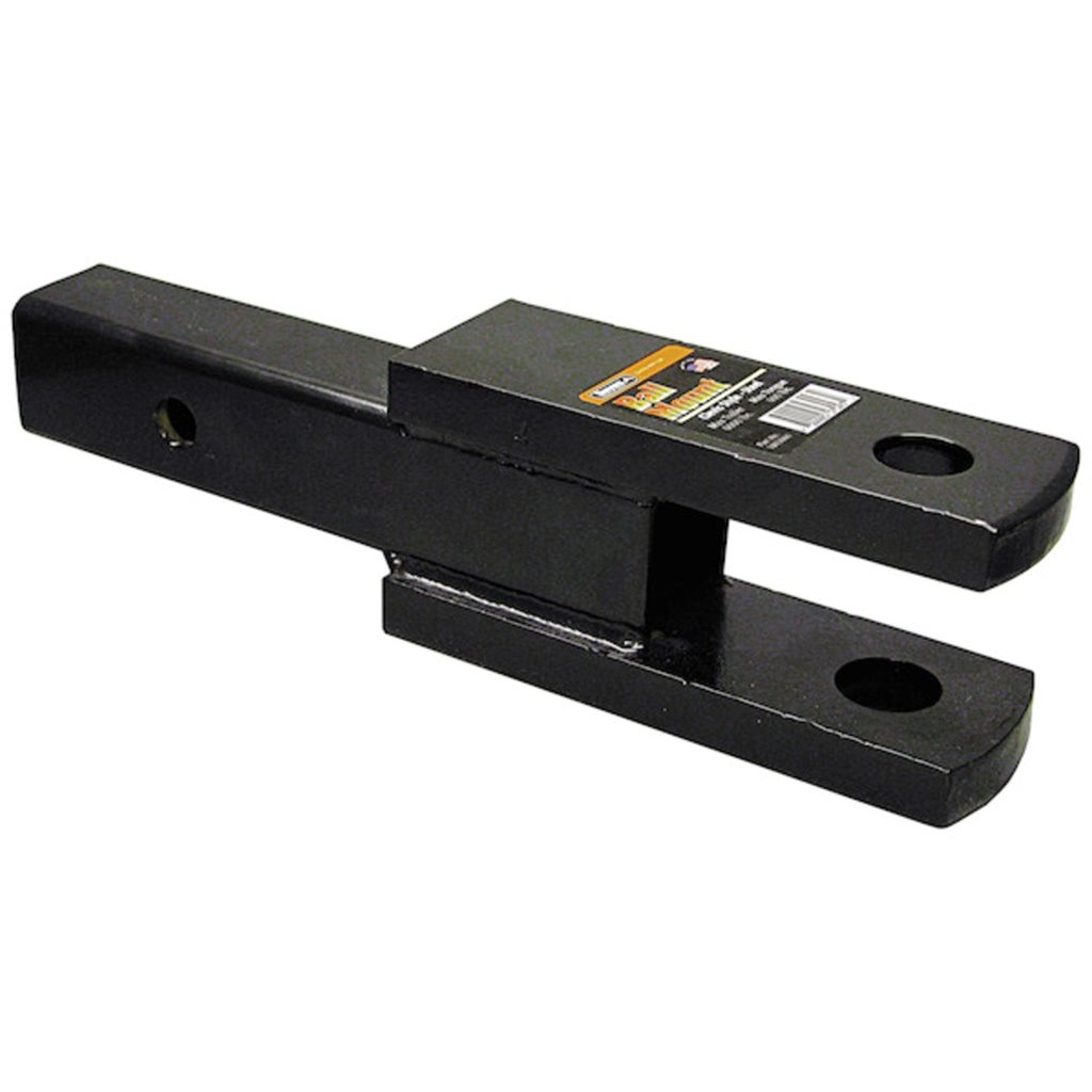 Buyers Products 2 Inch Square Solid Shank Clevis Ball Mount Black 9-1/4 Inch Long - 1803065