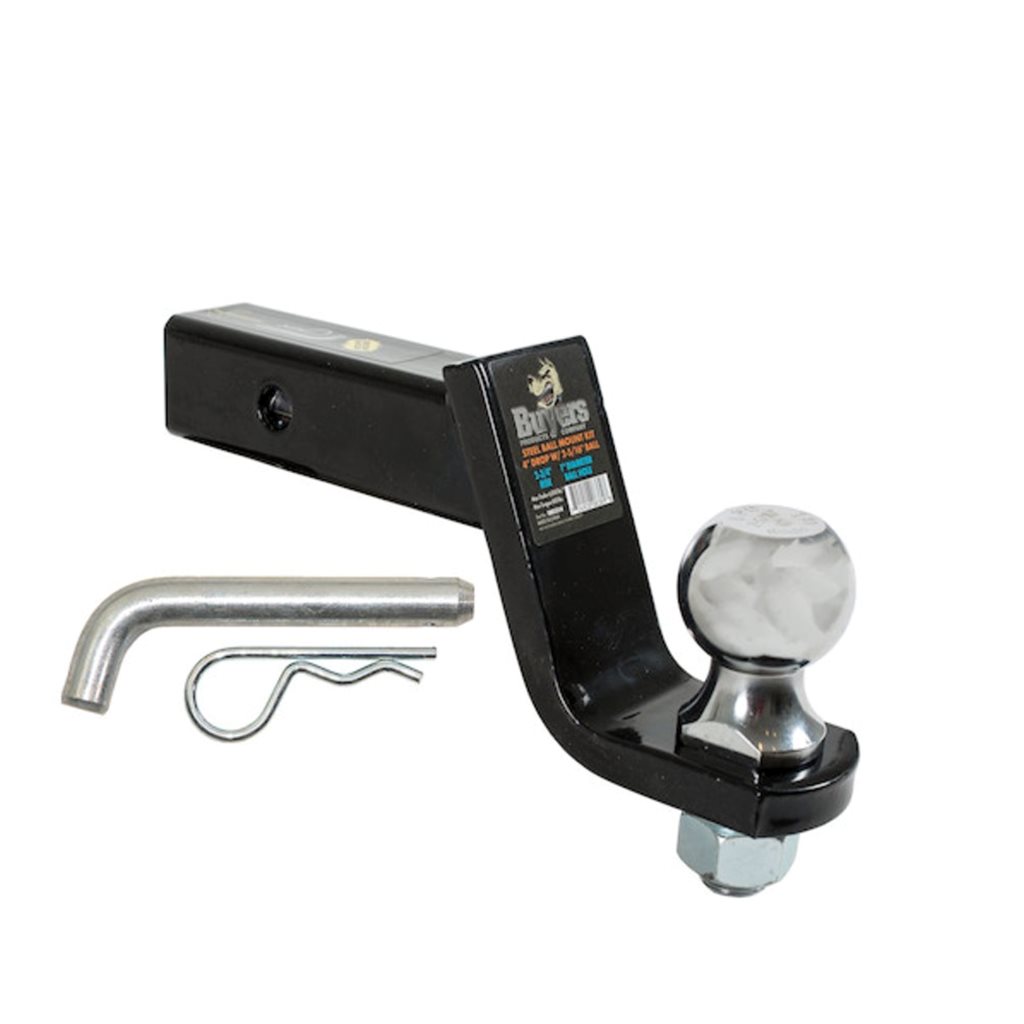 Buyers Products 2-5/16 Inch Black Ball Mount Kit With 2 Inch Shank 4 Inch Drop-Cotter Pin Hitch - 1803314