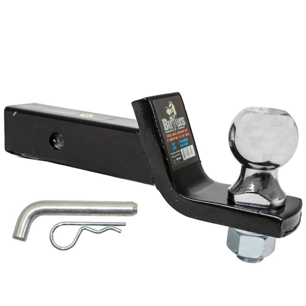 Buyers Products 2-5/16 Inch Black Ball Mount Kit With 2 Inch Shank 2 Inch Drop-Cotter Pin Hitch - 1803308