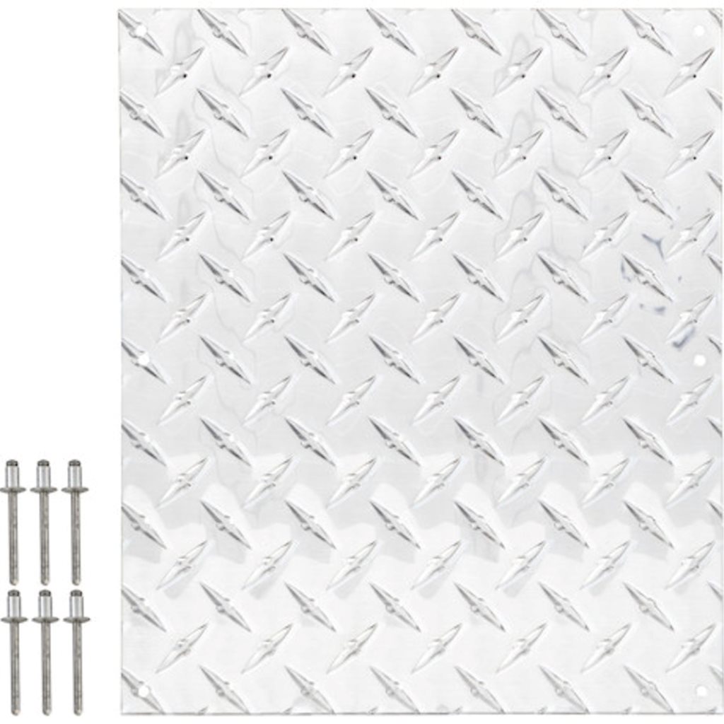 Buyers Products Aluminum Diamond Tread Splash Guards 10x12 Inch - STG1210