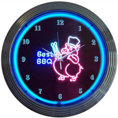 Neonetics 8BBQPI Bbq Pig Neon Clock