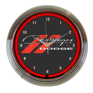 Neonetics 8CLGCK Dodge Challenger Red Neon Clock