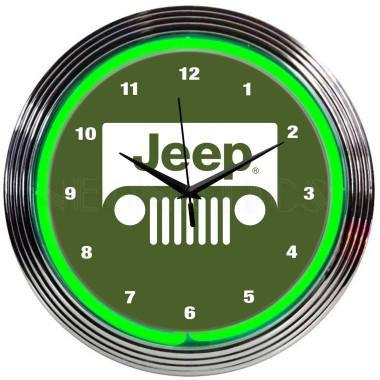 Neonetics 8JEEPG Jeep Green Neon Clock