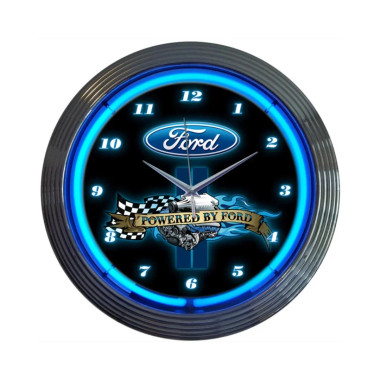 Neonetics 8PWDFORD Ford Powered By Ford Neon Clock