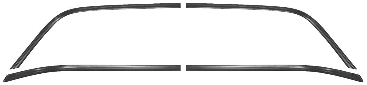 RestoParts Molding Set, Rear Window Reveal, 1978-87 El Camino, Black 96352C