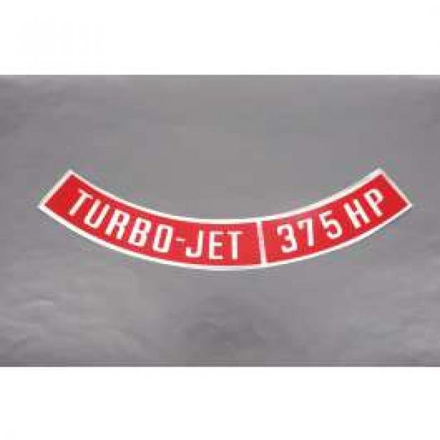 Camaro Air Cleaner Decal, Turbo-Jet 375 HP, 1967-1969