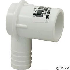 90 Degree Elbow Adapter: 1″ Spigot to 3/4″ Barb Connection Fitting