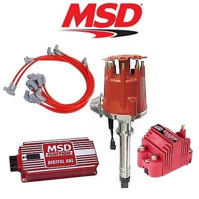 MSD 9110 Ignition Kit - Digital 6AL/Distributor/Wires/SS Coil SBC Vacuum Advance