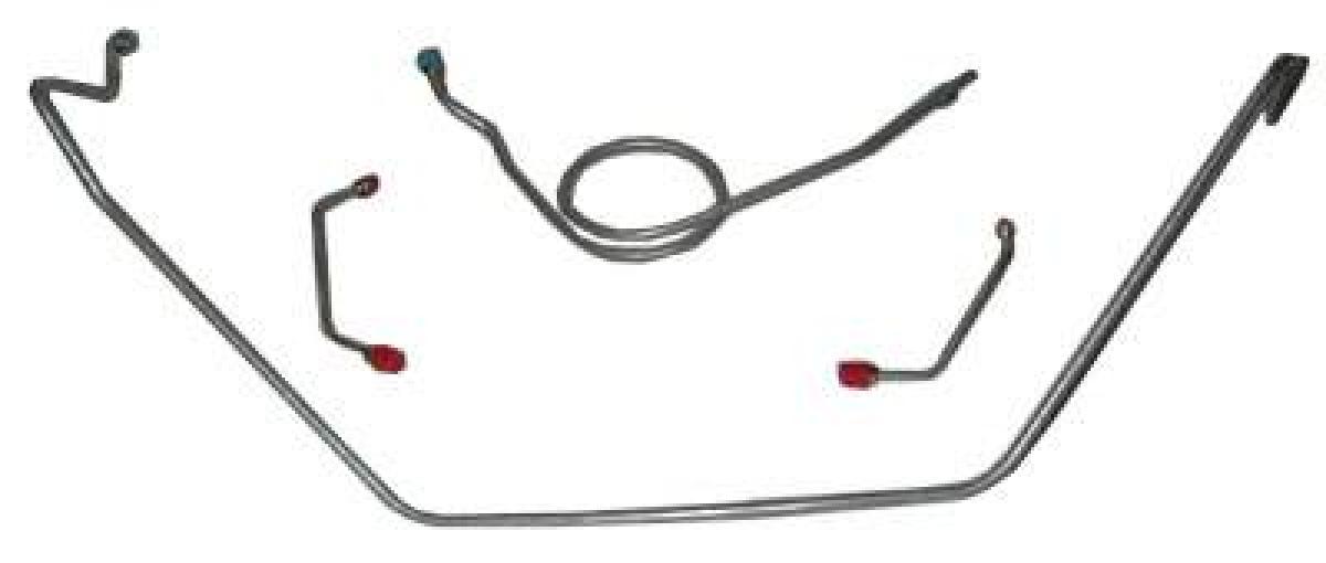 Shafers Classic Reproductions 1959-1961 Chevrolet Full Size Front Brake Line Set, Stainless Steel FBL404S