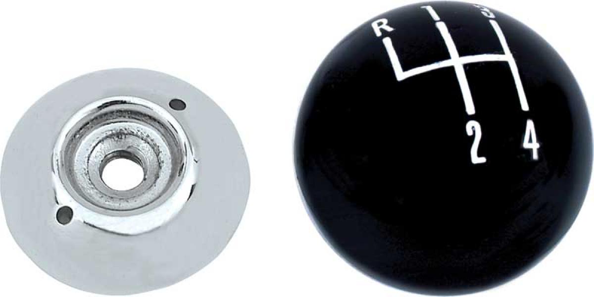 1958-70 GM, Muncie 4-Speed Shift Knob, 1-3/4" with 5/16"-18 Thread, Black, Various Models