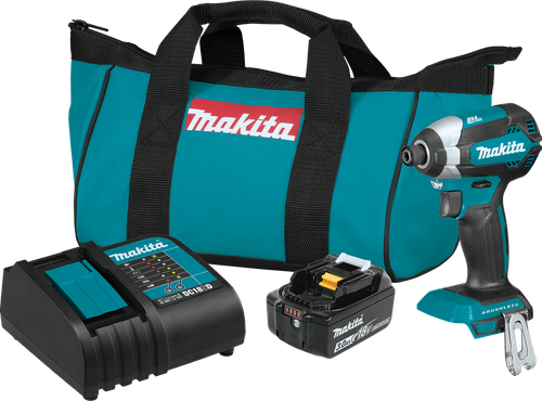 Makita 18V LXT™ Lithium-Ion Brushless Cordless Impact Driver Kit (3.0Ah), Compact design, XDT131