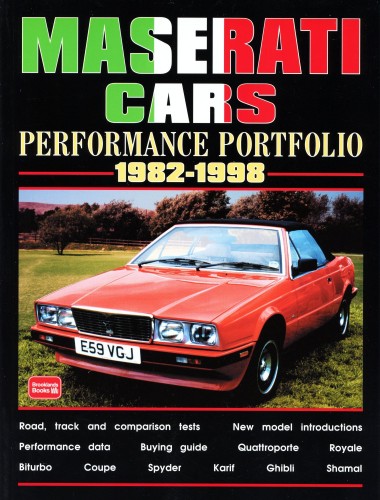 Maserati Cars Performance Portfolio 1982-1998